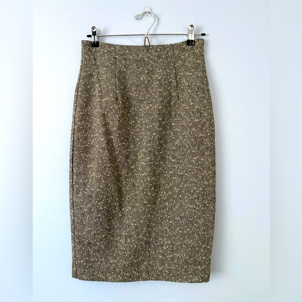 Renee C, By So Cool Womens Size S Straight Pencil Skirt Color Grey Tweed Wool